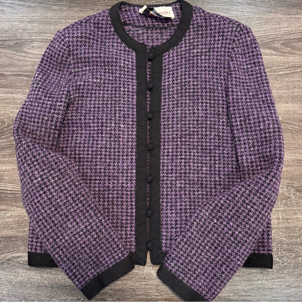 Elegant Purple and Black Women's Blazer